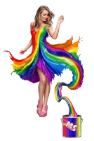 Robe Multicolore sans fond